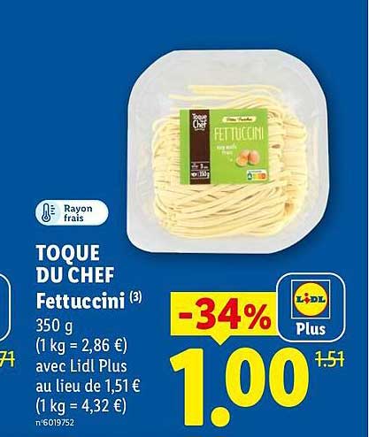 TOQUE DU CHEF Fettuccini