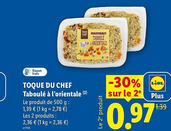 TOQUE DU CHEF Taboulé à l'orientale