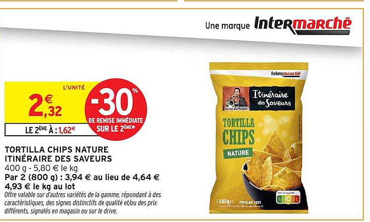 TORTILLA CHIPS NATURE ITINÉRAIRE DES SAVEURS