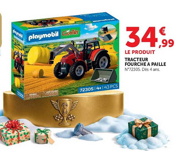 TRACTEUR FOURCHE A PAILLE