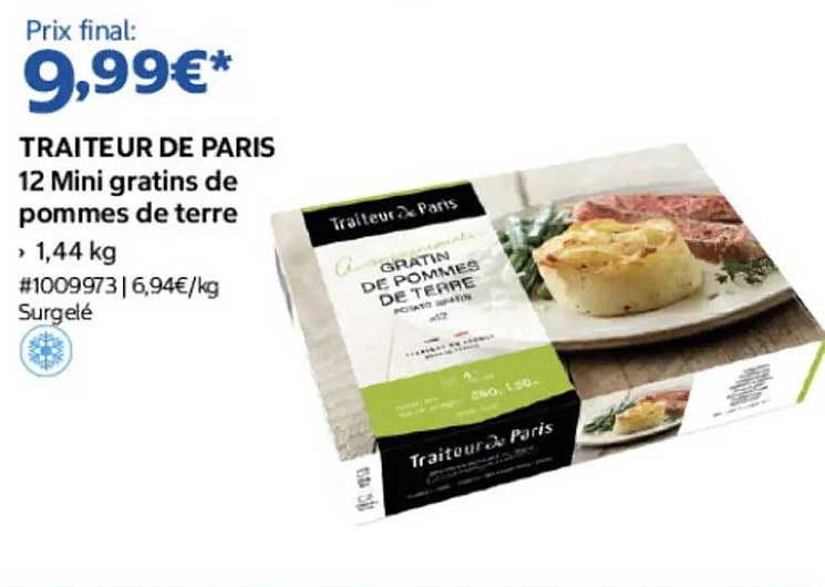 TRAITEUR DE PARIS 12 Mini gratins de pommes de terre