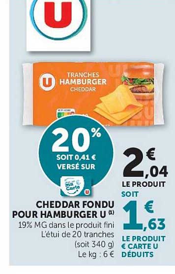 TRANCHES HAMBURGER CHEDDAR