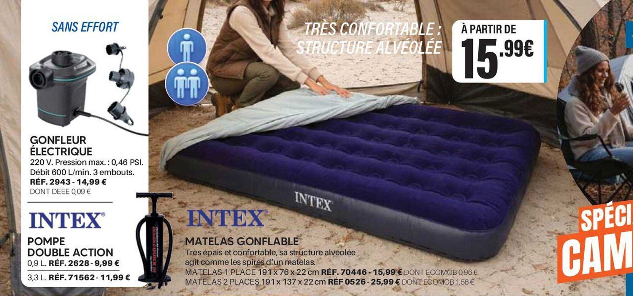 TRÈS CONFORTABLE : STRUCTURE ALVÉOLÉE