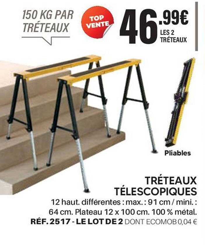 TRÉTEAUX TÉLESCOPIQUES