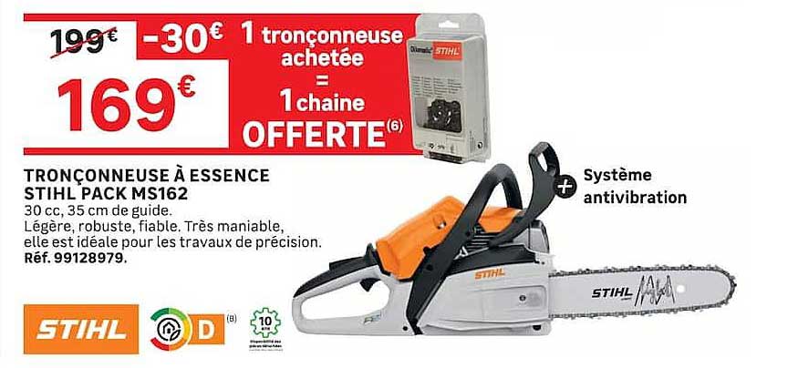 TRONÇONNEUSE À ESSENCE STIHL PACK MS162
