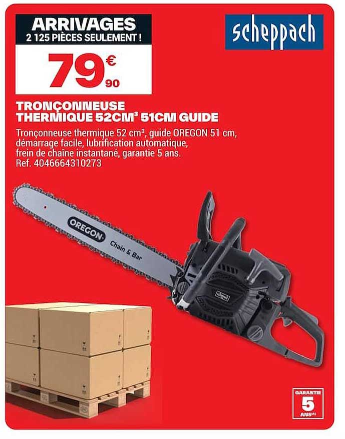 TRONÇONNEUSE THERMIQUE 52CM³ 51CM GUIDE