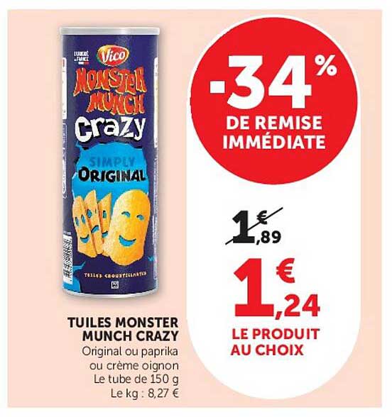TUILES MONSTER MUNCH CRAZY