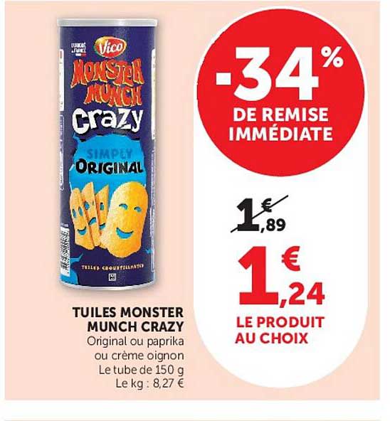 TUILES MONSTER MUNCH CRAZY