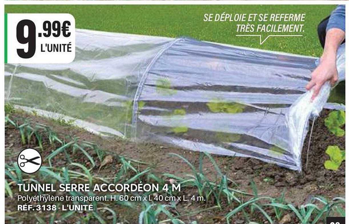 TUNNEL SERRE ACCORDÉON 4 M