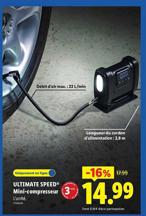ULTIMATE SPEED® Mini-compresseur