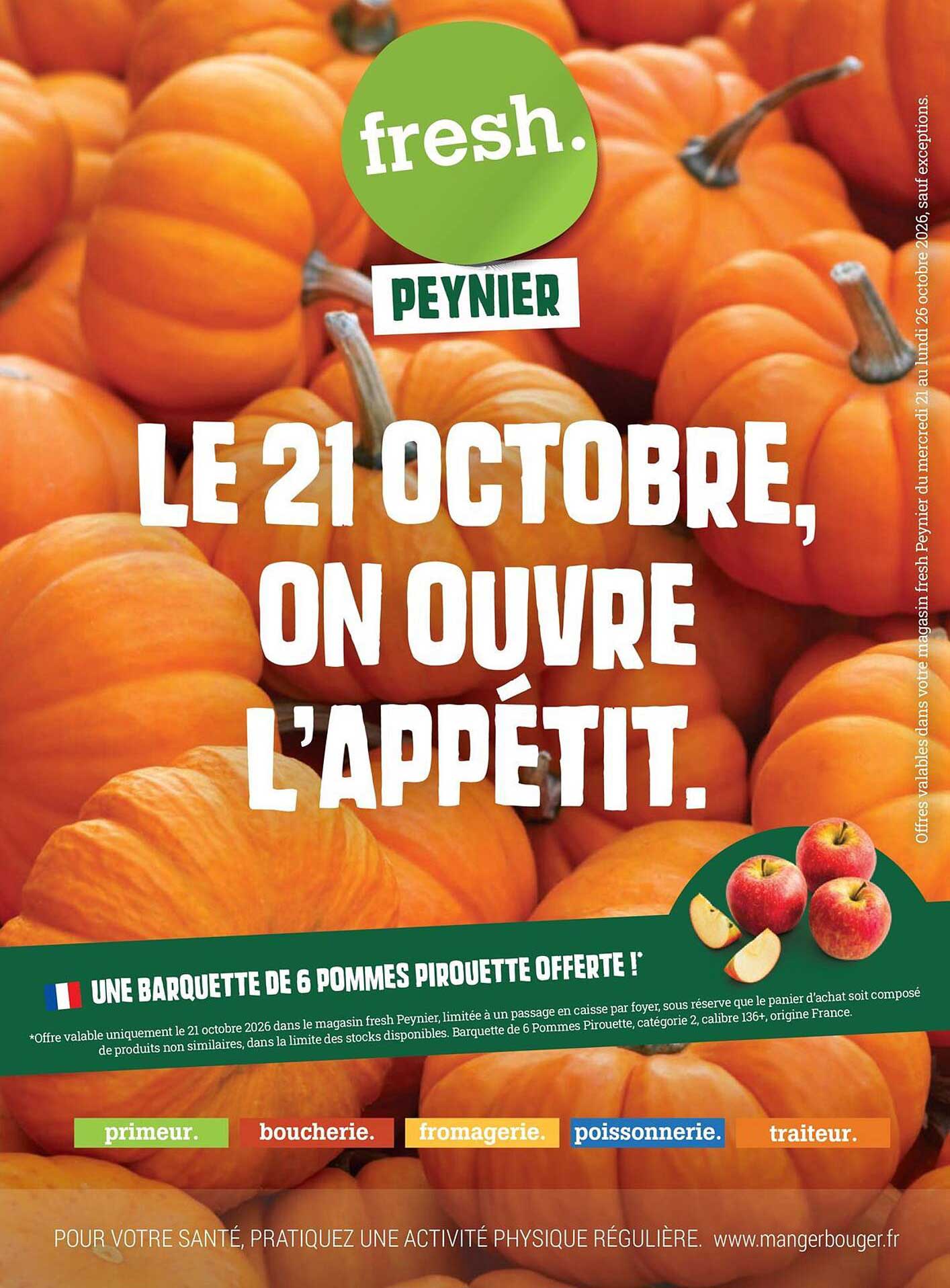 UNE BARQUETTE DE 6 POMMES PIROUETTE OFFERTE !