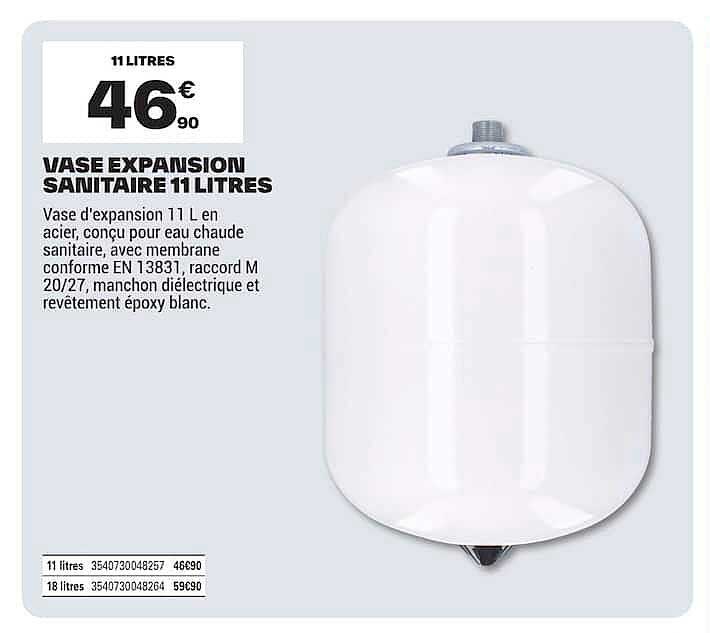 VASE EXPANSION SANITAIRE 11 LITRES
