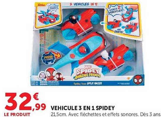 VEHICULE 3 EN 1 SPIDEY