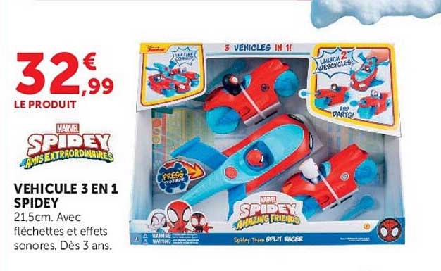 VEHICULE 3 EN 1 SPIDEY