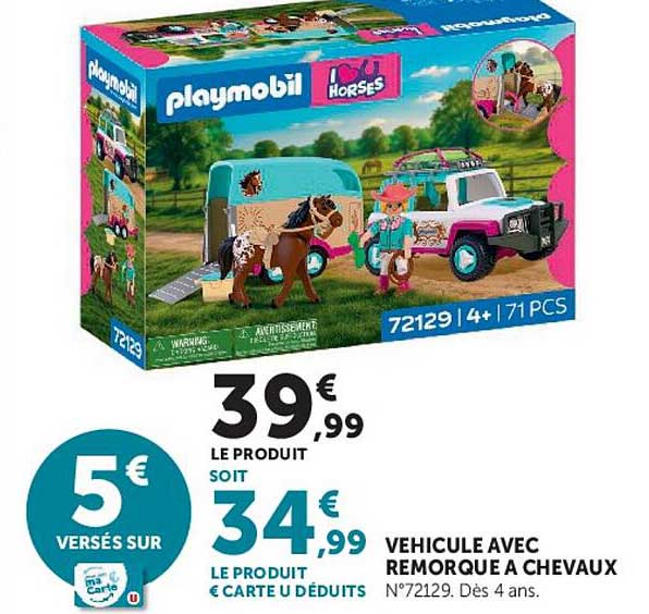 VEHICULE AVEC REMORQUE A CHEVAUX