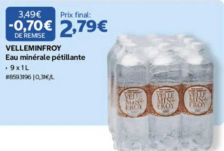 VELLEMINFROY Eau minérale pétillante