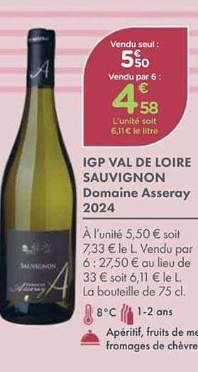 Vendu seul : 5€50 Vendu par 6 : 4€58
