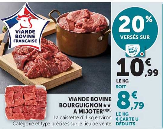 VIANDE BOVINE BOURGUIGNON** A MIJOTER