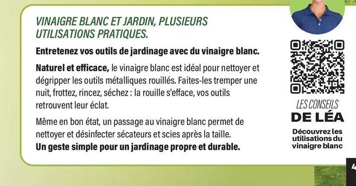 VINAIGRE BLANC ET JARDIN, PLUSIEURS UTILISATIONS PRATIQUES.