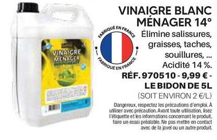 VINAIGRE BLANC MÉNAGER 14°