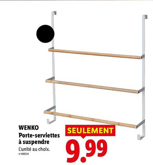 WENKO Porte-serviettes à suspendre