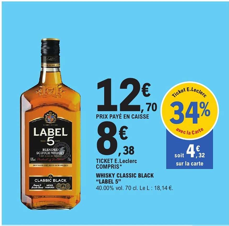 WHISKY CLASSIC BLACK “LABEL 5”