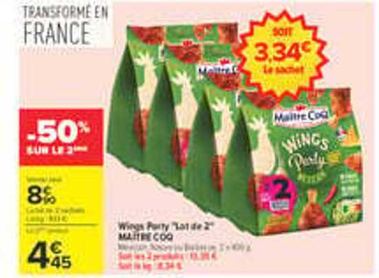 Wings Party Texas de 2e Maitre CoQ