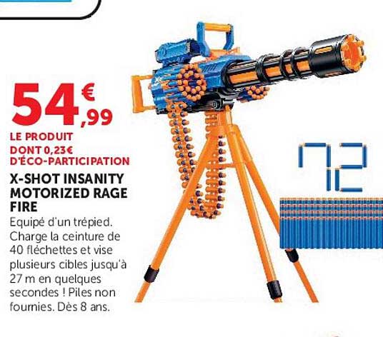 X-SHOT INSANITY MOTORIZED RAGE FIRE