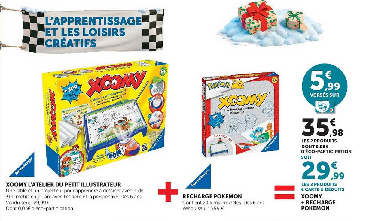 XOOMY L’ATELIER DU PETIT ILLUSTRATEUR + RECHARGE POKEMON