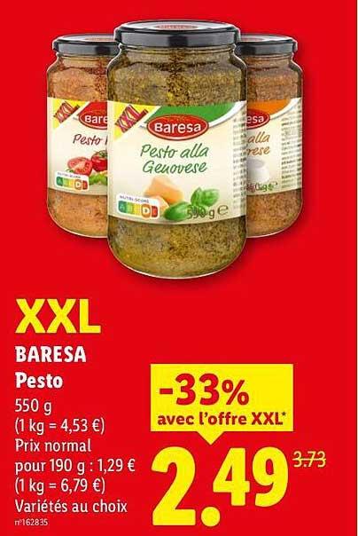 XXL BARESA Pesto 550 g