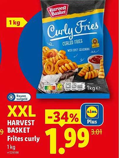 XXL HARVEST BASKET Frites curly 1 kg