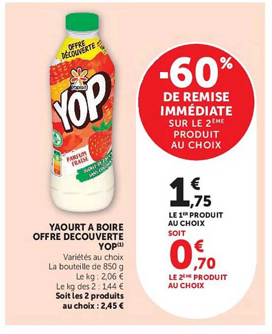 YAOURT A BOIRE OFFRE DECOUVERTE Yop(1)