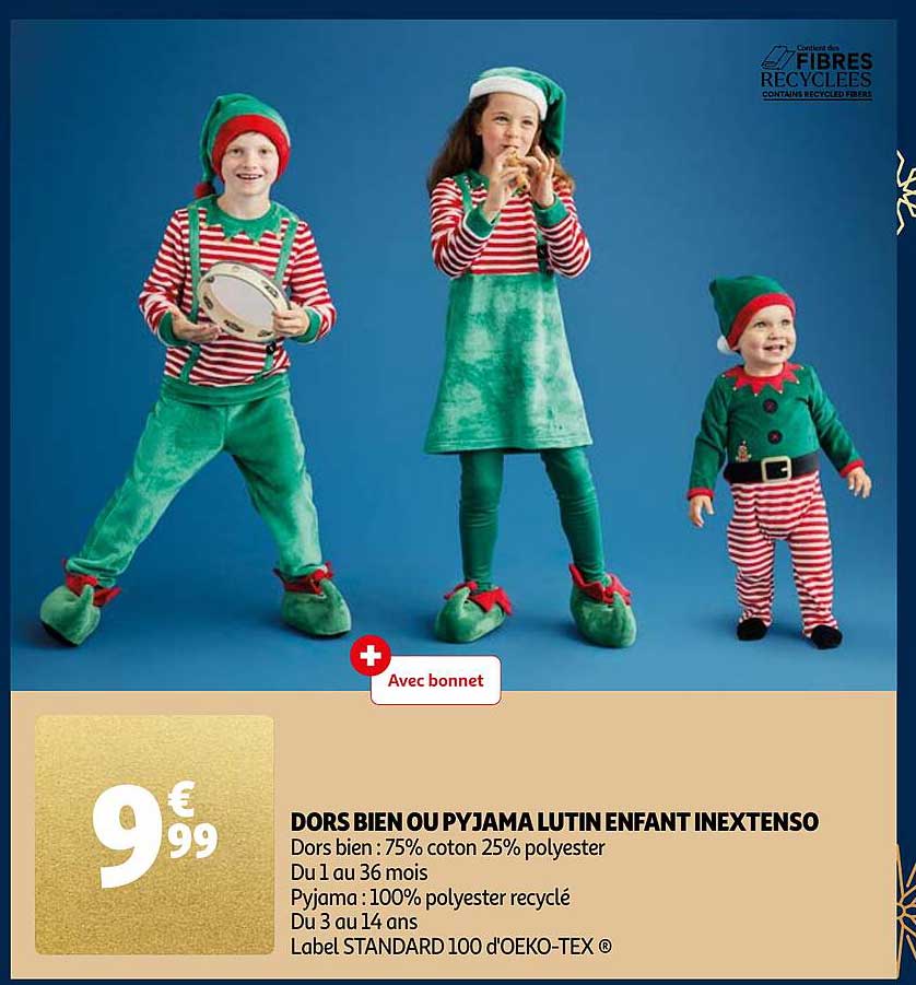 DORS BIEN OU PYJAMA LUTIN ENFANT INEXTENSO