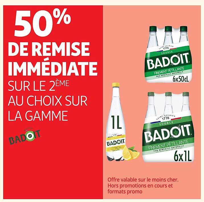 50% DE REMISE IMMÉDIATE SUR LE 2ÈME AU CHOIX SUR LA GAMME