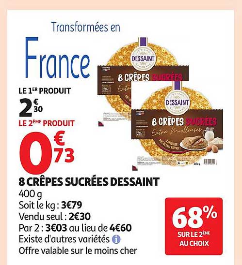 8 CRÊPES SUCRÉES DESSAINT