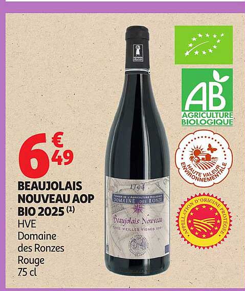 BEAUJOLAIS NOUVEAU AOP BIO 2025