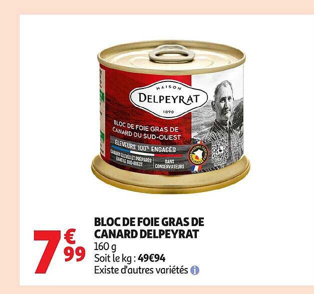 BLOC DE FOIE GRAS DE CANARD DELPEYRAT