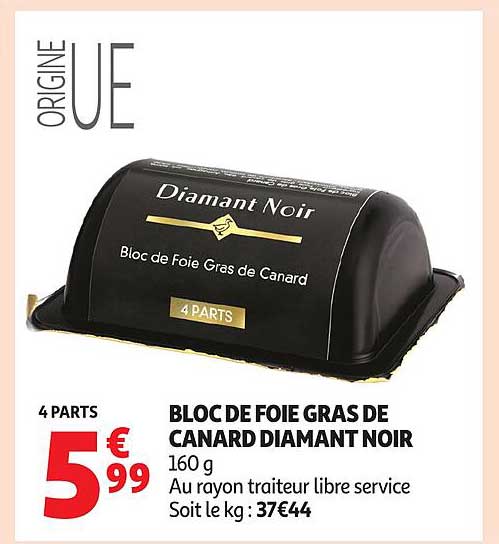 BLOC DE FOIE GRAS DE CANARD DIAMANT NOIR