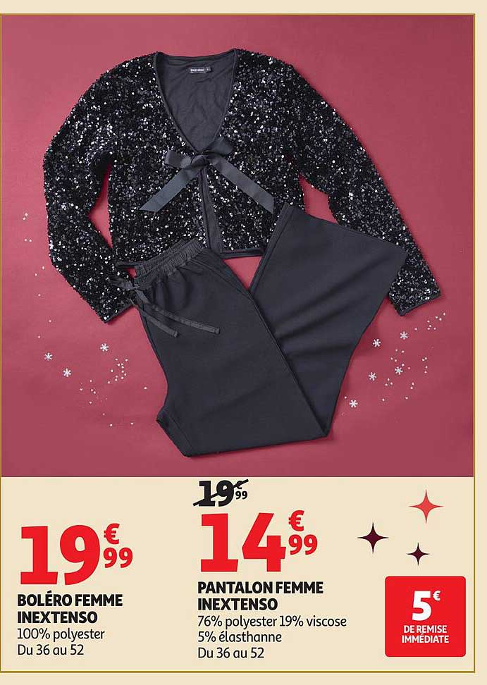 Boléro Femme Inextenso et Pantalon Femme Inextenso