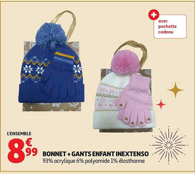 BONNET + GANTS ENFANT INEXTENSO