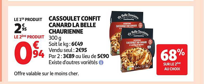 CASSOULET CONFIT CANARD LA BELLE CHAURIENNE