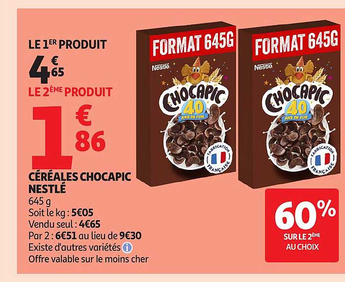 Céréales Chocapic Nestlé 645 g