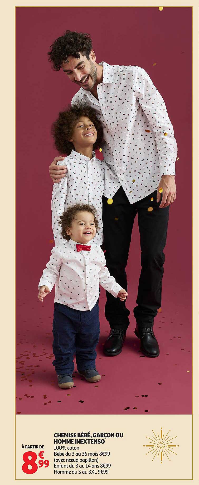 CHEMISE Bébé, GARÇON OU HOMME INEXTENSO