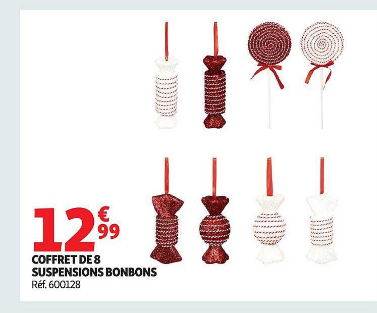 COFFRET DE 8 SUSPENSIONS BONBONS