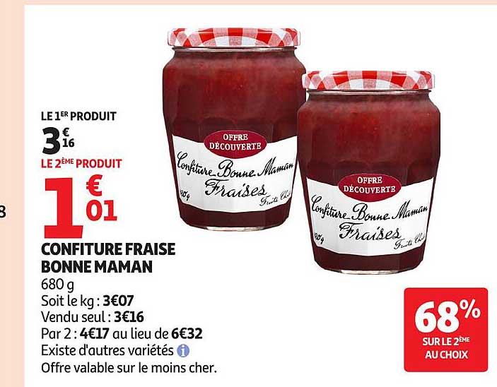 CONFITURE FRAISE BONNE MAMAN