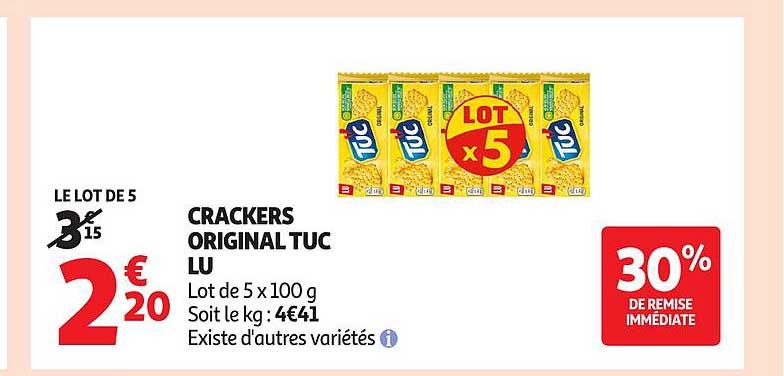 CRACKERS ORIGINAL TUC LU