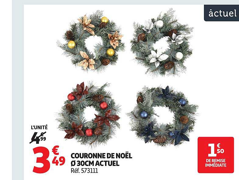 CURONNE DE NOËL Ø 30CM ACTUEL