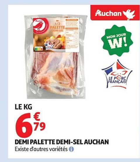 DEMI PALETTE DEMI-SEL AUCHAN