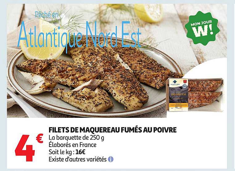 FILETS DE MAQUEREAU FUMÉS AU POIVRE