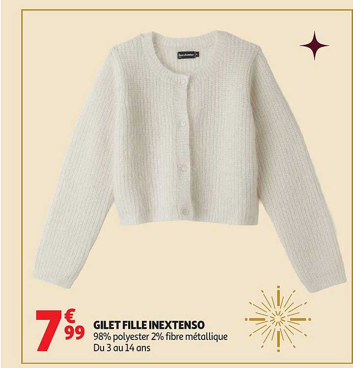 GILET FILLE INEXTENSO